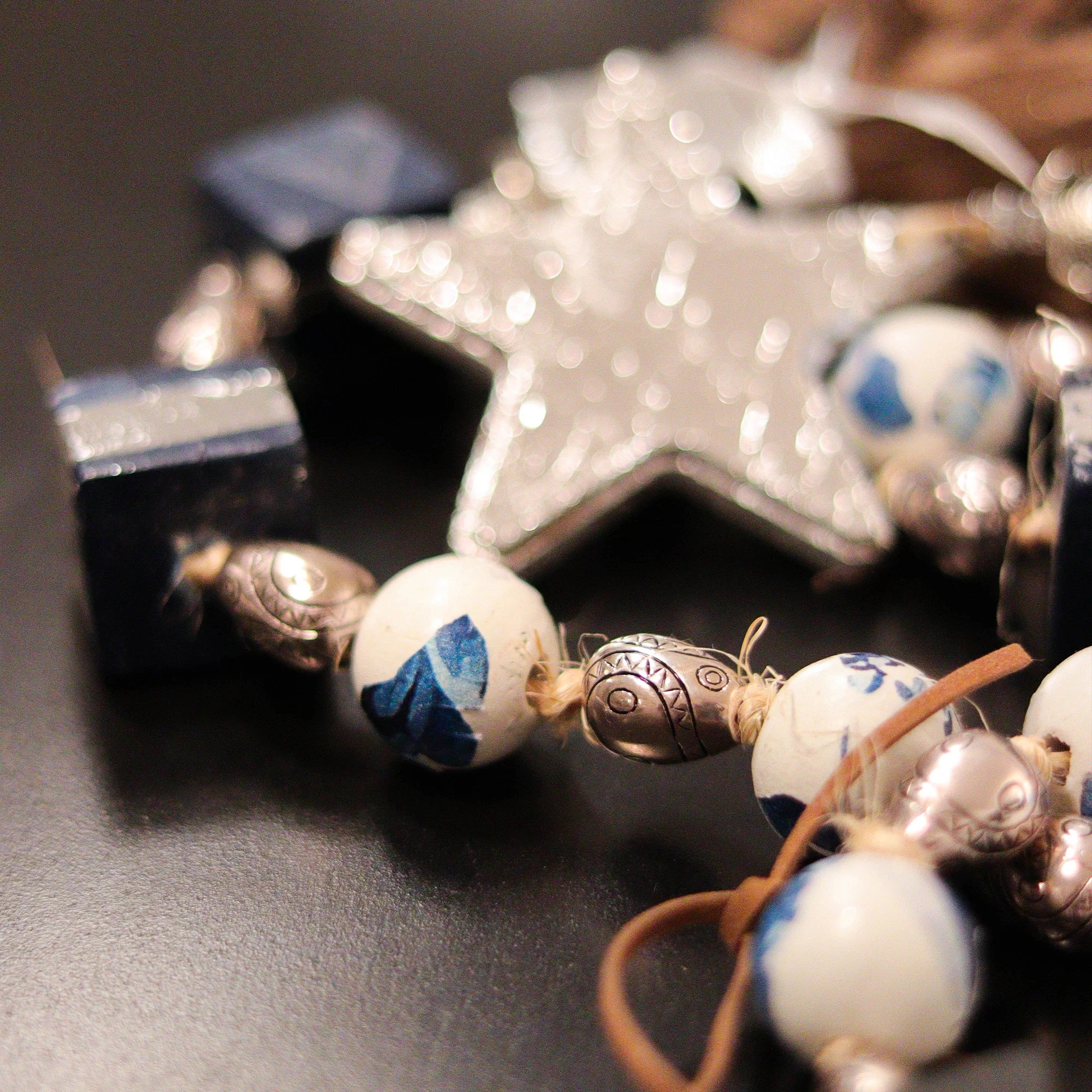 Collar de Mesa Estrella de Madera con Borla de Polipiel - Image 2