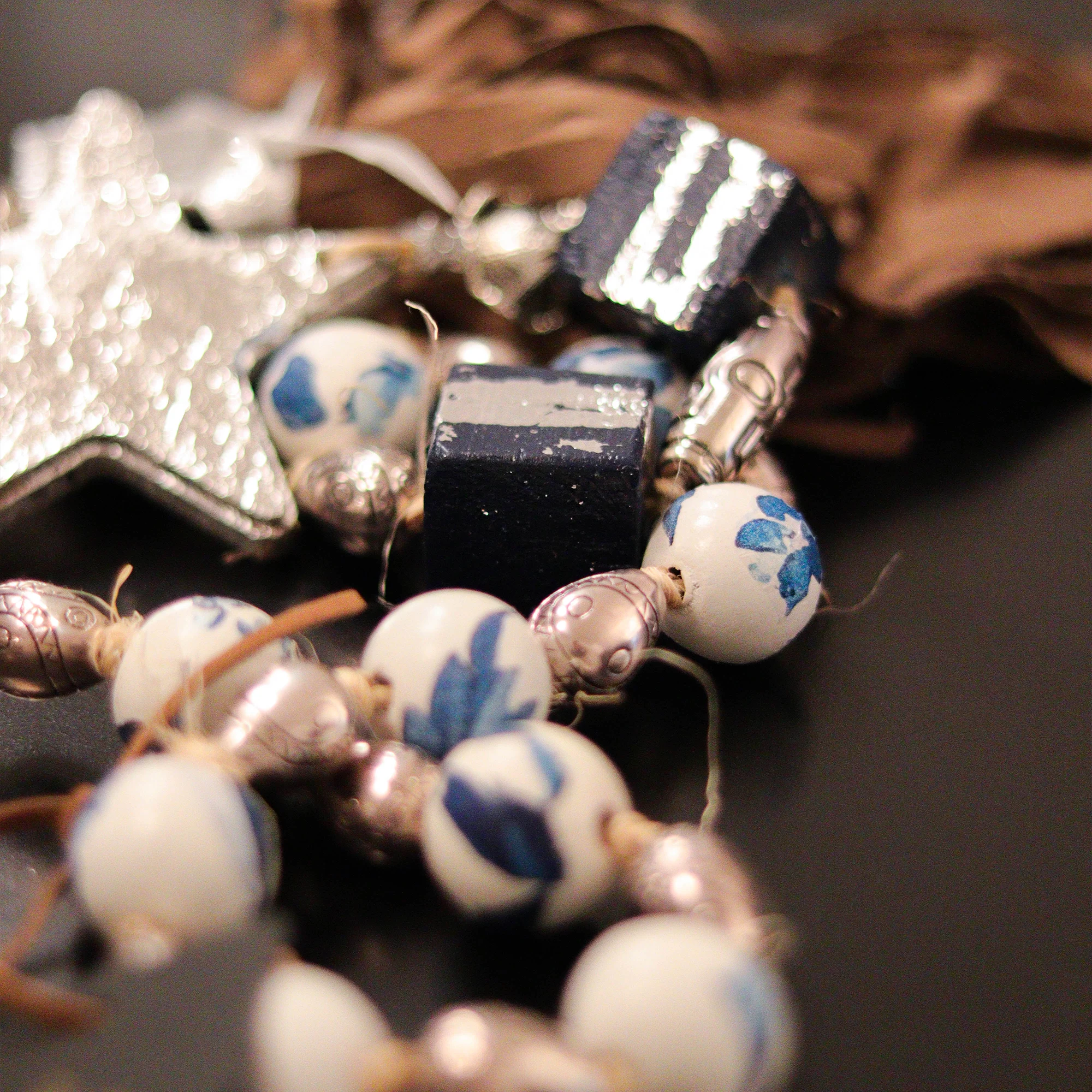 Collar de Mesa Estrella de Madera con Borla de Polipiel - Image 4