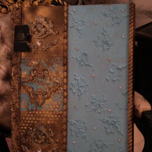 Cuadro Lapislázuli de Madera con Relieve, Marquetería y Cristales