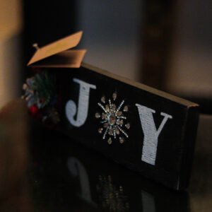 Cuadro Mini Cristal de Madera con Listón, Piña y Cristales