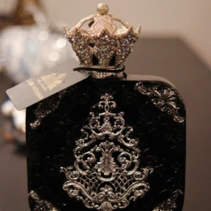 Deco Oro Negro de Escayola con Marquetería y Corona Dorada