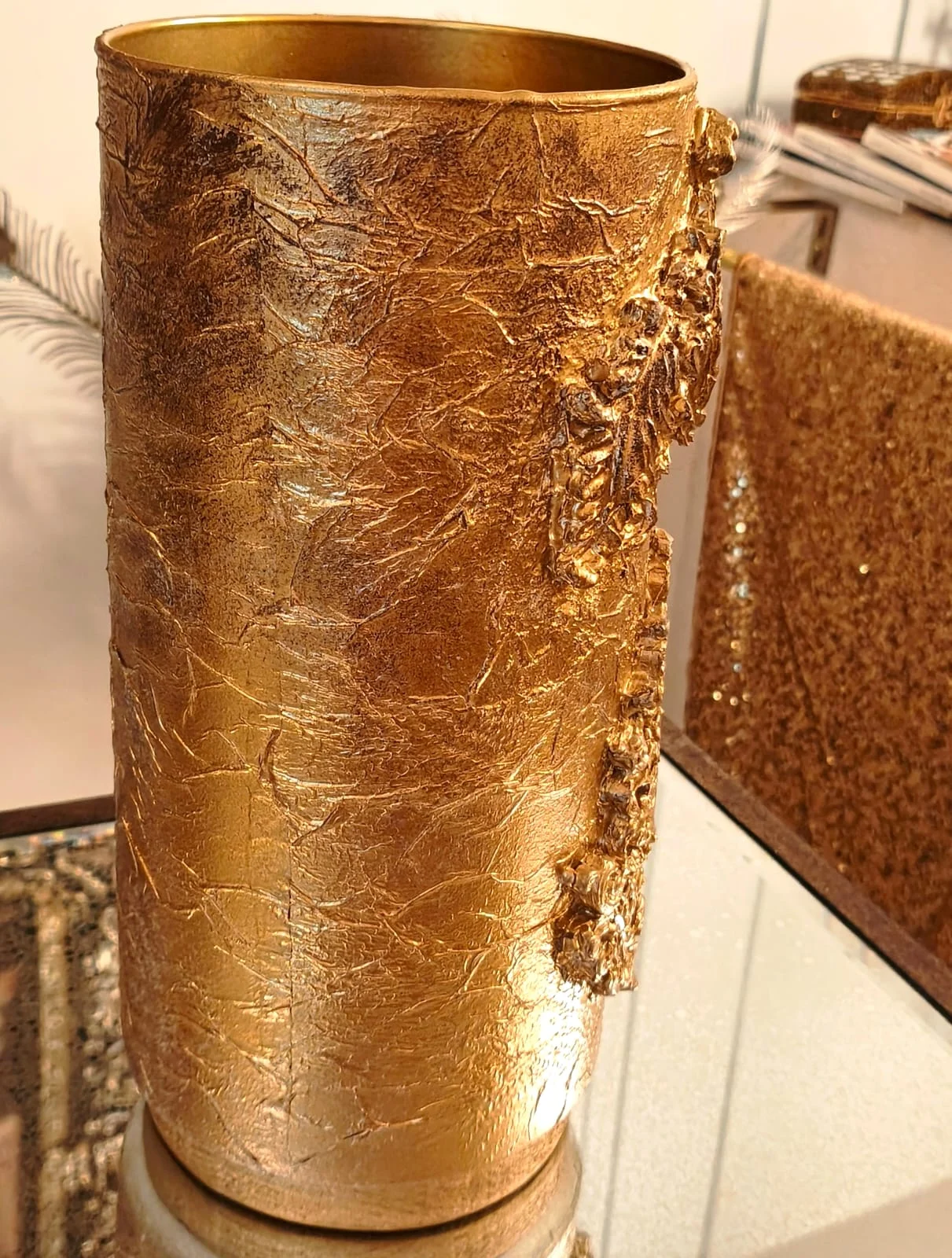 Jarrón ROCOCÓ de cristal con molduras - Image 4