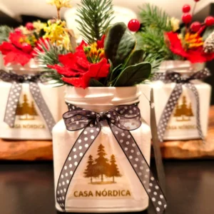 Mini floreros de cristal NOCHEBUENA