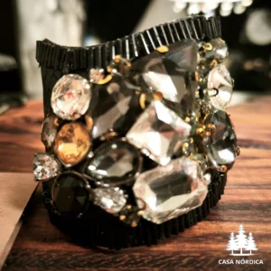 Brazalete DIAMANTE NEGRO ornamentado con cristales
