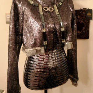 Chaqueta PELAGIO en paillette plateado