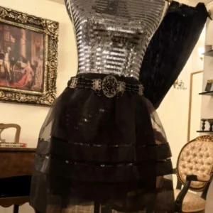 Falda BERNINI en gasa cristal
