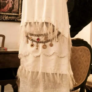Vestido DONATELLO con plumas